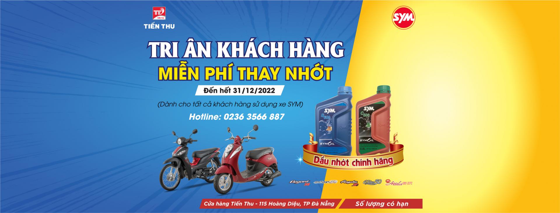 Gia Hạn Chương Trình Thay Nhớt Miễn Phí Xe SYM