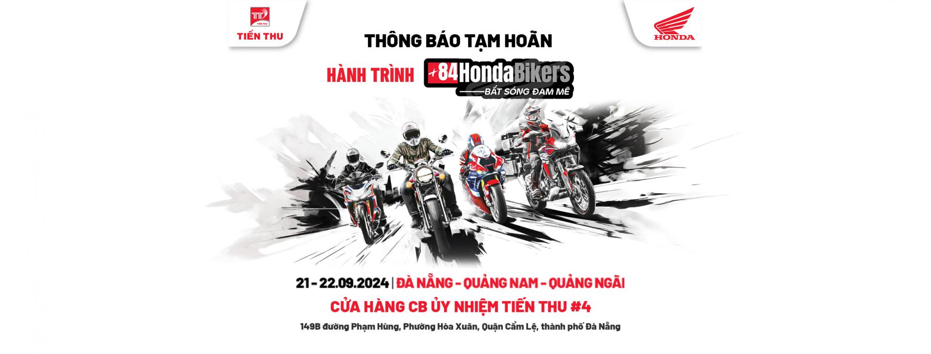 Tạm Hoãn Chương Trình Fun Ride Bứt Tốc Đà Nẵng - Quảng Nam - Quảng Ngãi