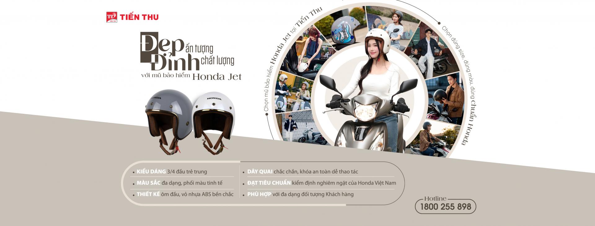 An Tâm Lựa Chọn Mũ Bảo Hiểm Honda Jet Chính Hãng