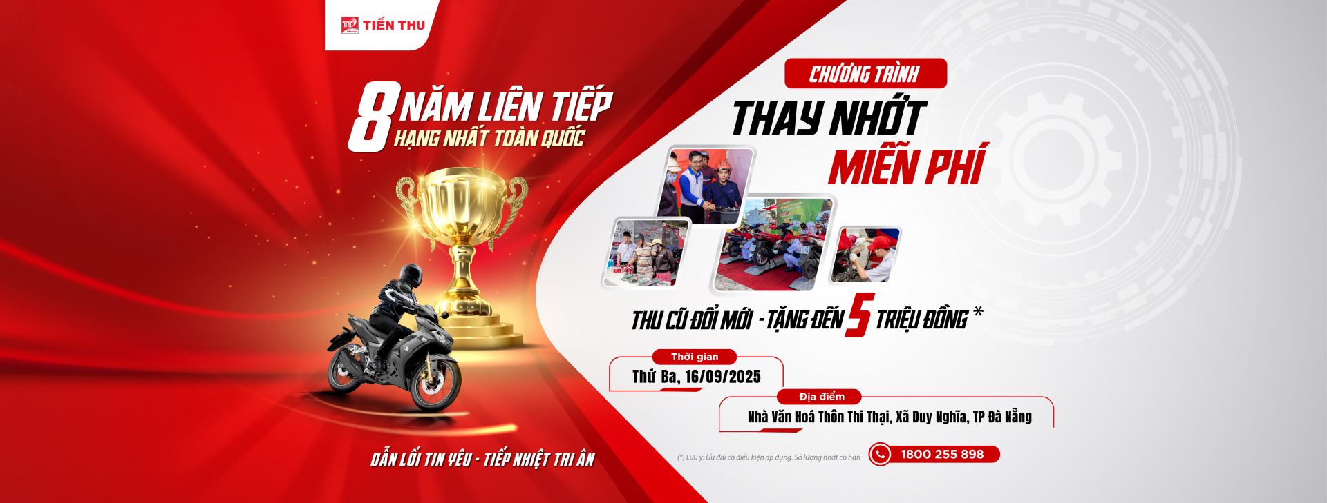 HEAD Tiến Thu #2 Tri Ân Khách Hàng, Thay Nhớt Miễn Phí