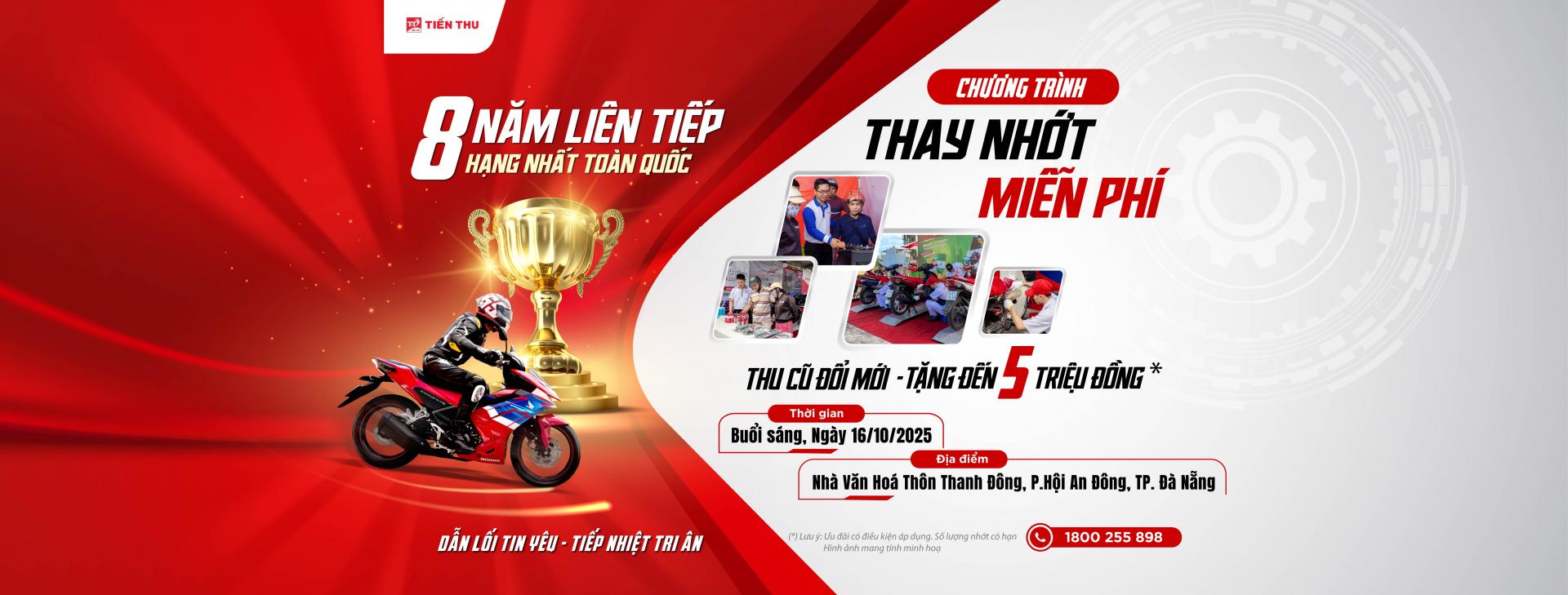 HEAD Tiến Thu #3 Tri Ân Khách Hàng, Thay Nhớt Miễn Phí