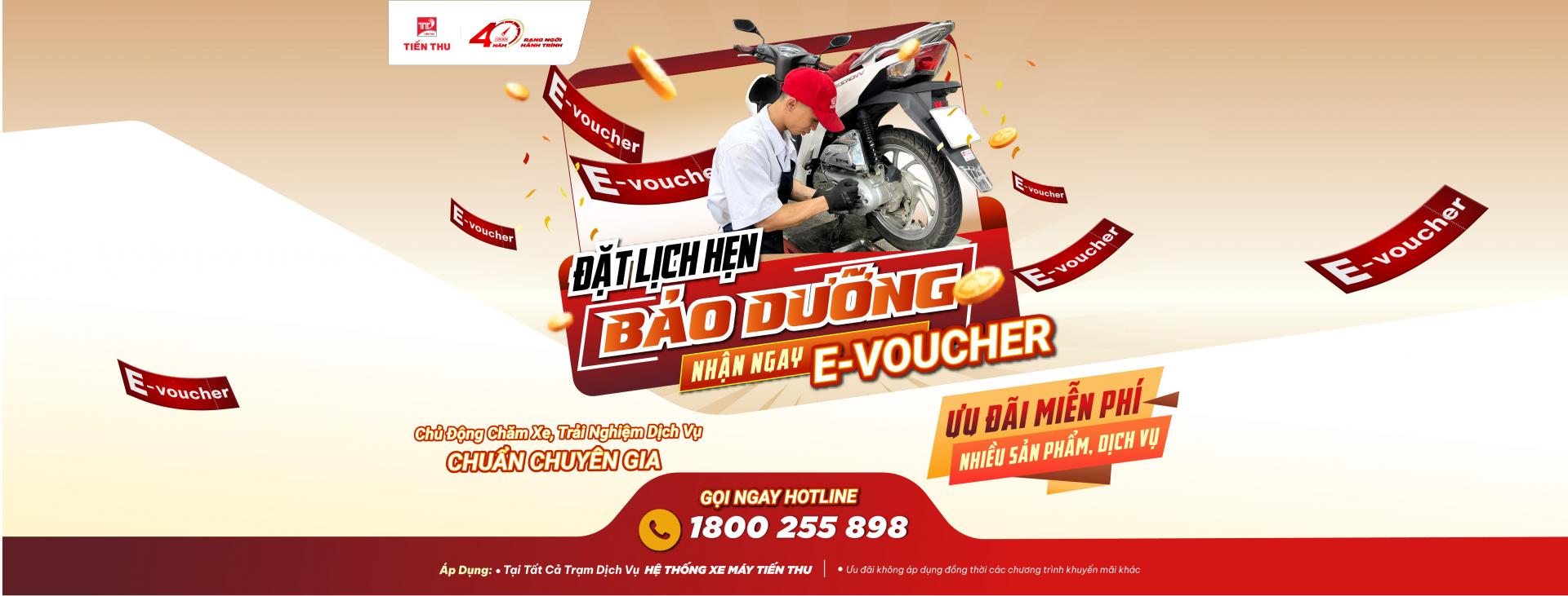 Đặt Lịch Hẹn Online Bảo Dưỡng, Nhận Ngay E-Voucher